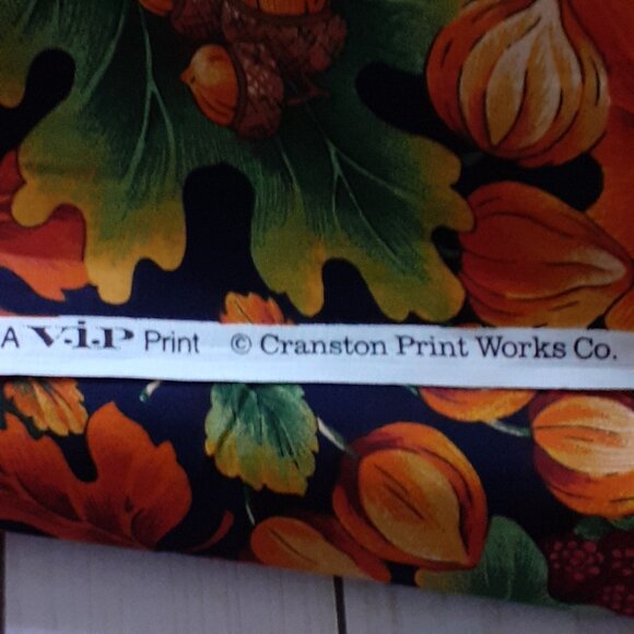 VIP Cranston Cotton Fall Autumn Fabric Orange Green 58.5" Wide 6 yards - Picture 7 of 7